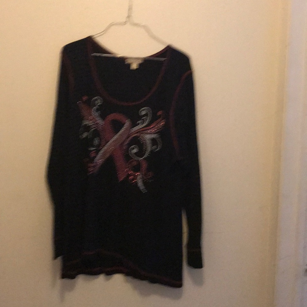 Black and pink striped shirt